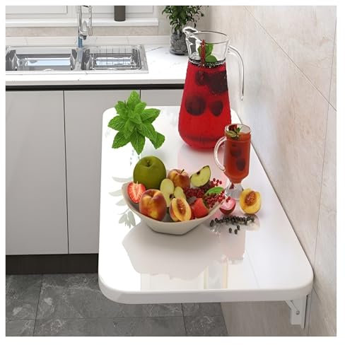 Tavolo Pieghevole Da Parete - Lungo 60 70 80 90 100 120cm, Scaffale A Muro Richiudibile Salvaspazio Versatile, Tavolo Da Pranzo Pieghevole Da Parete(50x30cm(1.6x0.98ft))