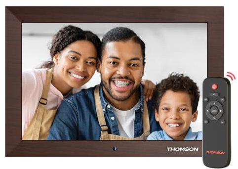 THOMSON Cornice digitale da 10,1 pollici, Cornice Digitale Foto con Telecomando, IPS HD 1280x800 Schermo Portafoto Digitale, Foto, riproduzione di musica e video