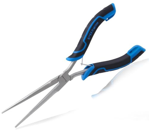 SPEEDWOX Long Reach Needle Nose Pliers Thin Extra Long Needle Nose Pliers with Serrated Jaw for Jewelry Making, Bending Wire and Small Object Gripping Needle Remover Plier Work On Narrow Place