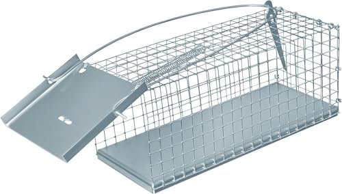 pokm toolsmarket - Trappola viva per ratti 27 x 11 cm, trappola in metallo per ratti, trappola per topi e topi delicati, trappola riutilizzabile per animali domestici, pronta all'uso