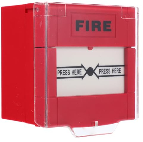 NUOBESTY Manual Reset Alarm System Button - Emergency Call Point with Reset Function, Easy Installation, Waterproof and Dustproof Switch for Home and Business Safety