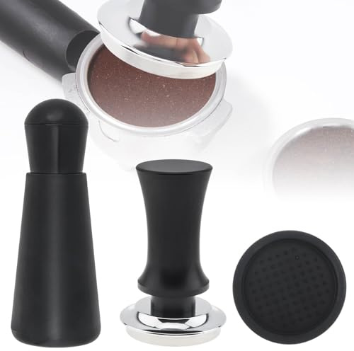 51mm Espresso Tamper and Distributor Tool Set, Coffee Handle Tamper with Calibrated Spring, Premium Barista Stainless Steel Coffee Tamper with Silicone Tamper Mat & WDT Tool, Espresso Accessories Kit