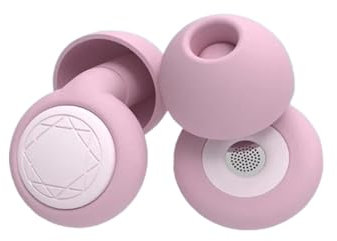 UTSKWD Tappi for le orecchie for dormire, antirumore, riutilizzabili, in silicone morbido, for dormire, studiare, viaggiare, protezione for le orecchie.(Pink,XS)
