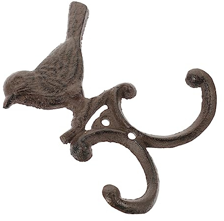 HYTROVE Gusseisen Wandhaken Vogelmotiv Multifunktionaler Retro Kleiderhaken Metall Wandaufhänger Für Bad Schlafzimmer Küche Tragkraftstarker Vintage Garderobenhaken