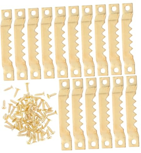 iplusmile 30set Ganci Per Cornici a Dente Con Viti Accessori Per Cornici Per Foto Dipinti Tele e Decorazioni Murali Elementi Di Fissaggio Per Ferramenta Per Appendere Parete