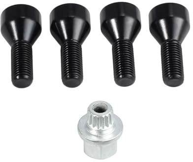 Auto Viti Delle Ruote Compatibile con BMW il kit bulloni antifurto ruote M12X1.5 Bulloni mozzo ruota Elementi di fissaggio cerchi in lega OE 36136786419