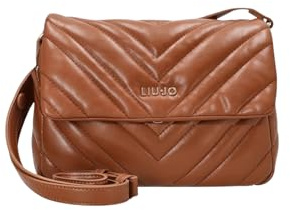Liu Jo Borsa a tracolla in pelle sintetica con design trapuntato, marrone
