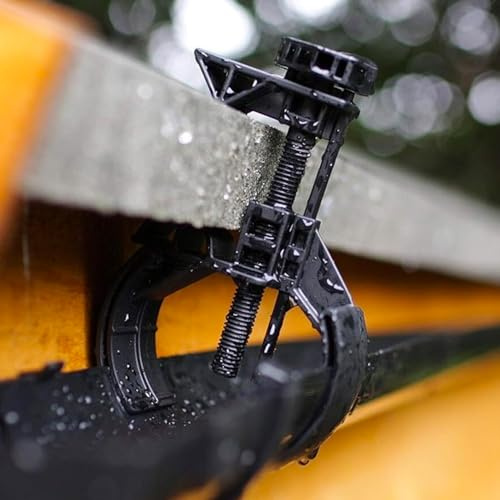 Black Mini Gutter Guttering Shed Bracket Clamp Adjustable - No Tools Required