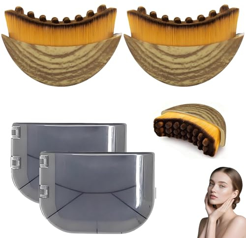 Lymphatic Drainage Brush 2PCS, Lymphatic Face Brush, Delicate and Skin-Friendly, Soft and Comfortable to The Touch