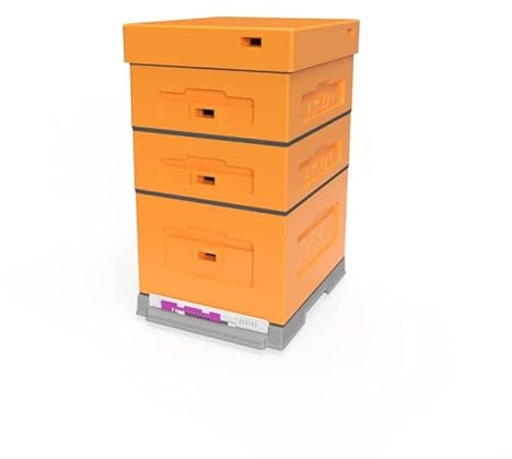 LYSON Bienenbeute Styropor Dadantbeute Dadant Blatt Beute OPTIMA Bienenstock-Set (ORANGE) für die Selbstmontage (Passende Rahmen:47×43,5x30cm;47×43,5x14,5cm)