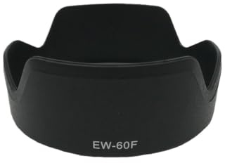 Paraluce EW-60F 55mm, compatibile con Canon, EF-M 18-150mm | Protezione nera in ABS per obiettivo fotocamera
