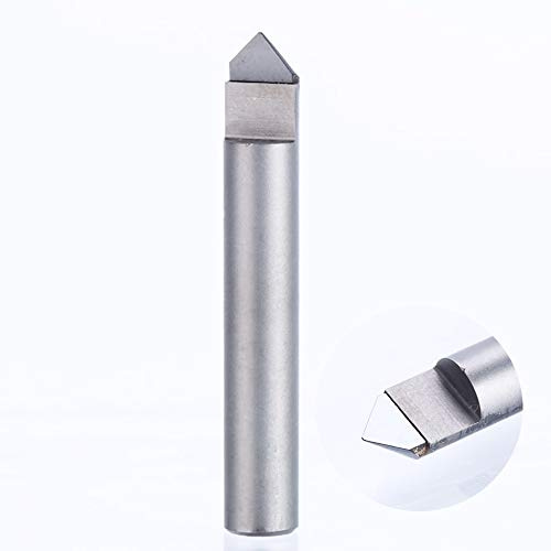 HUHAO 1PC 6mm CNC Router End Mill Diamond PCD Tools Stone Hard Granite Cutting Engraving Bits 45 Degree PCD Cutter (3686)