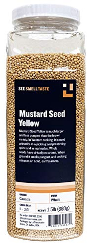 See Smell Taste Mustard Seed Whole, Yellow, 1.5 Pound