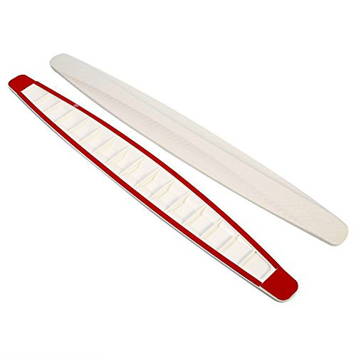 2 unids/par coche parachoques protector tira adhesiva,universal auto delantero y trasero parachoques protección anti-frotamiento borde tira pegatina suave caucho PVC protector decorativo(blanco)