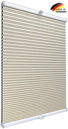 Gardinen21 Thermo Klemmfix Wabenplissee ohne Bohren | Waben Plissee im Wunschmaß | Maßgefertigt für Türen & Fenster | Sonnenschutz, Sichtschutz, Schallschutz, 100% Verdunkelung