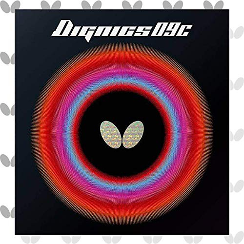 Butterfly Dignics 09C Table Tennis Rubber - 1.9 or 2.1 mm - Red or Black - 1 Inverted Table Tennis Rubber Sheet - Professional Table Tennis Rubber - Rubber of Choice for Timo Boll,56oz | Case of 6