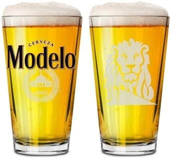 Modelo Beer Pint Glass Set - Lion Edition - Set of 2