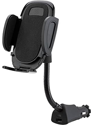 Scosche SUH12V-XCES0 Select Power Socket Mount with Phone Holder, Flexible Neck and USB Charging Port