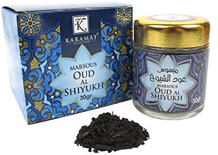 Orientalisches Räucherwerk - Mabsous Oud Al Shiyukh, 30g, Entspannung und Positivität Therapie