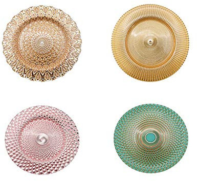 13-Inch 4-Pack Round Charger Plates Wedding Party Decroation Charger Plates