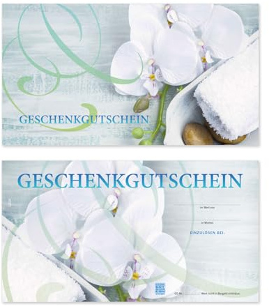 GESCHENKGUTSCHEINcom by POS-HAUER. 25 Gutscheine, blanko zum selbst Ausfüllen. Für Physiotherapie Massage Dienstleistung.