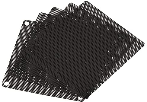sourcing map Packung von 5 Schwarz | 80mm Computer Lüfter Filtergitter PVC Netz Staubdicht Gehäuseabdeckung, Für Computer