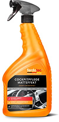 ferdotec Entretien du Cockpit Effet Mat 750 ML - Brillant Soyeux pour Le Cockpit de la Voiture - Nettoie et entretient Tous Les Plastiques de l'intérieur de la Voiture - Antistatique & Anti-poussière