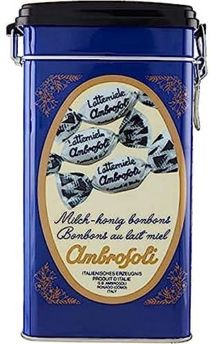 Ambrosoli Scatola di latta Liberty gr.500 caramella al lattemiele