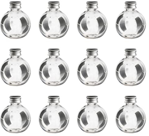 Artibetter 25 Uds Botella Transparente En Forma De Bombilla 150Ml Tarro De con Tapa De Rosca Botella De Bola Rellenable Vacía Contenedor De Bombilla Redonda Tarro Decorativo para