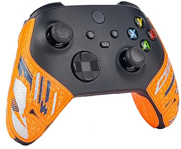 Enhance Your Gaming Experience with Shadow Boolt Controller Grips, Multi-Texture,Sweat Absorption, Pre-Cut Grips Tape, Compatible with XSX & XSS Controller (Orange & Silver & Green)