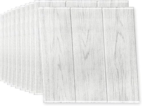 10 pièces panneaux de bois for murs panneaux muraux 3D papier peint auto-adhésif panneaux de mousse souple imperméable salle de bain papier peint carrelage mural papiers peints de cuisine lavables 35x