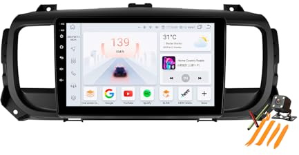 Android 13.0 Coche Radio 2 Din Estéreo para Peugeot Expert III 2016-2024 GPS Sat Navi 9'' Multimedia Vídeo Reproductor BT FM Receptor con Carplay 4G 5G WiFi DSP SWC,Y150s