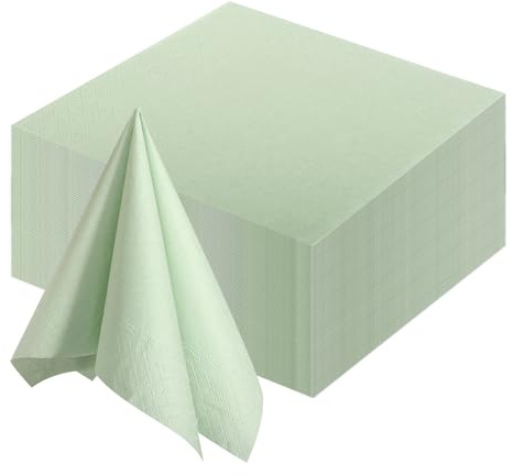 Bunte Papierservietten 100 Servietten Grün Servietten Geburtstag Servietten Grün Papier für Party Hochzeit Picknick