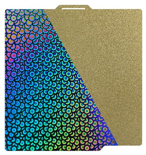 AJOYIB PEI texturé & Coloré PEY lisse Plaque de lit chauffante Lit d'impression flexible Compatible avec Bambu Lab X1C / X1 / X1E / A1 / P1S / P1P