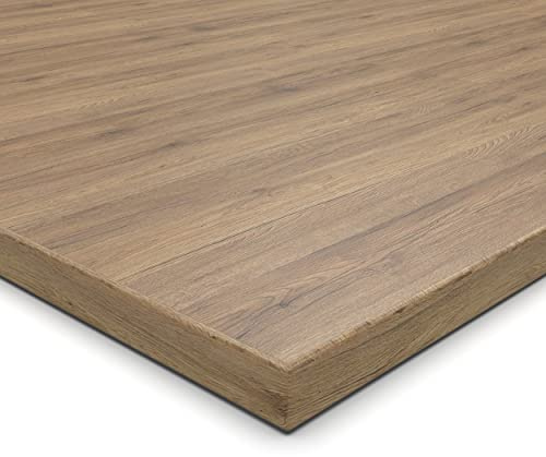 AUPROTEC Dekorplatte 28 mm Eiche Sanremo 60x120 cm – rundum ABS-Kante, pflegeleicht & robust für Regale, Möbel, Innenausbau