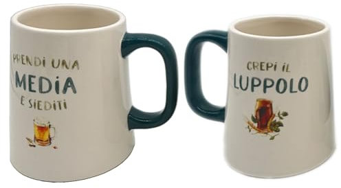 Villa d'Este Home Tivoli Boccale birra 500 ml in gres, Le Travisate