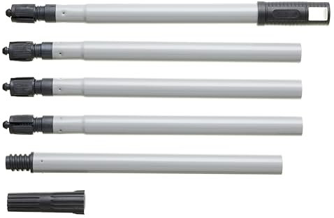 Fit For The Job 5 Section Multi Length Extension Pole 1'-4' (25cm-1.2m) for Paint Roller Frames, Gives Extended Reach When Painting, Compatible with Screw and Push Fit Frames