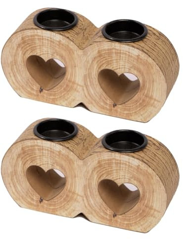 Uxsjakjsd Kerzenständer in Herzform, Kerzenhalter, Teelichter, Rustikale Hochzeitskerzen, Valentinstag, Raumdekoration