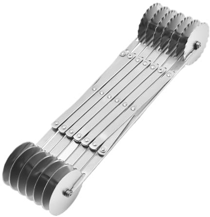 Taglia Pasta Fresca A 7 Ruote, Tagliapasta Regolabile Per Tortellini, Rotella Tagliapizza, Roulette Da Taglia Pizza Acciaio, Rotella Pizza Per Waffle, Pane, Taglio Torte E Pie, Lavabile