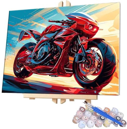Paint by Numbers for Adults DIY Paint by Numbers Motorcycle for Beginners Painting by Numbers on Canvas DIY Acrylic Paints Set Paint by Numbers Kits for Adults Perfect for Gifts Decor 28x36in G-529
