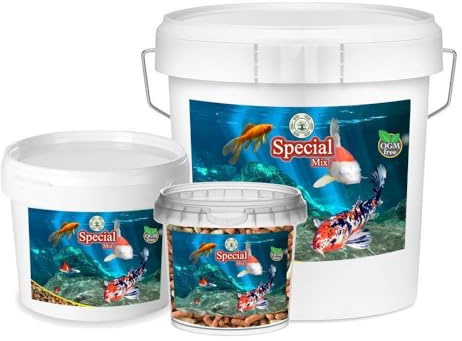 Mangime Pesci Da Laghetto Come Pesci Rossi E Carpe Koi - Pond Sticks 3 Colori (2000 ml, NATURALE)