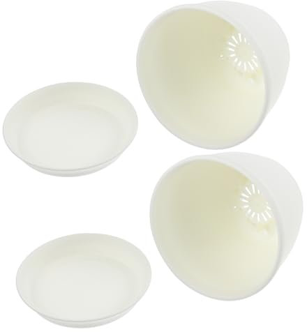 BESPORTBLE 2 Ensembles De Pots De Fleurs pour Plantes D'intérieur avec Drainage Et Soucoupe pour Décoration Extérieure