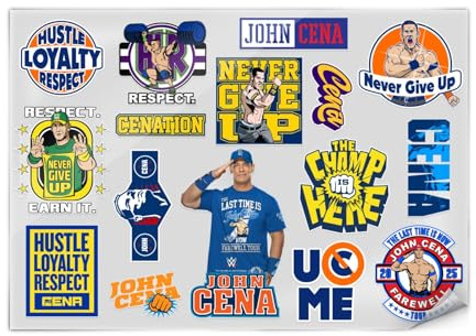 Head Case Designs Officially Licensed WWE Icons John Cena Stickers & Skin Decals Compatible for Laptop Smartphone Gaming Notebook Luggage Bag Tumbler Scrapbook Locker