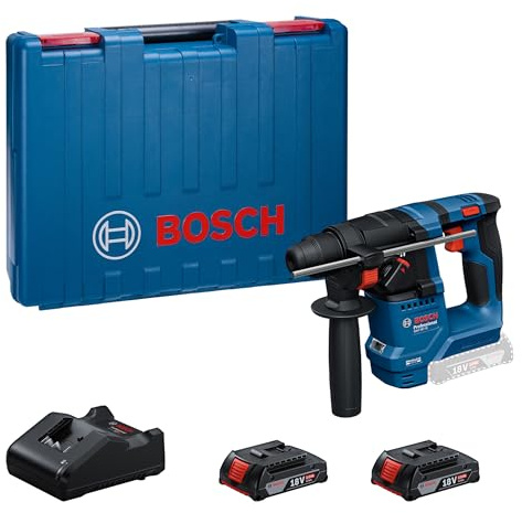 Bosch Professional 18V System Cordless Rotary Hammer GBH 18V-18 (SDS-Plus, incl. 2X 2.0Ah, GAL 18V-20)