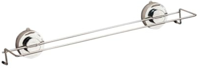 HOMSFOU Porte-Serviettes Salle De Bain sans Percage Acier Inoxydable Double Barre à Ventouse Forte Adhérence Rangement Mural Simple Et Moderne pour Salle De Bain Et Cuisine