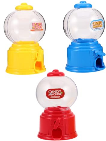 POPETPOP 3piezas Mini Máquina de Dulces Dispensadora de Escritorio Máquina Expendedora para Hogar Estante para Pequeños Bocadillos Chicles Gominolas