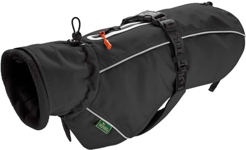 HUNTER Hundemantel NORDBY Mops & Co., Farbe: schwarz, wasserabweisend, warm gefüttert, reflektierend, ideal für kompakte Hunde, schützt vor Kälte & Nässe, maschinenwaschbar, Größe: 36