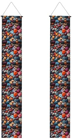 Buntes Pflasterstein-Druck, Veranda-Banner, Outdoor-Banner, Thanksgiving-Dekorationen, für alle Feiern