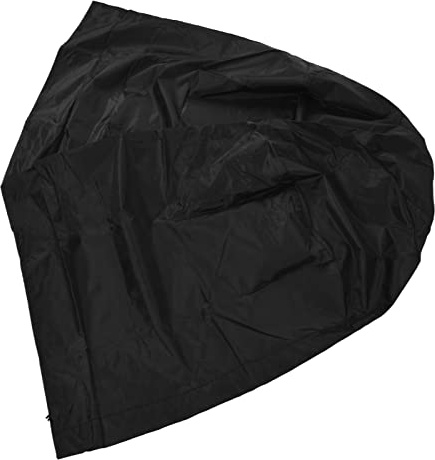 Haofy Housse de Foyer Ronde en Polyester Imperméable de 80 Cm – Protection Résistante aux Intempéries avec Cordon élastique pour Foyer Extérieur, Toutes Saisons, Ajustement Universel