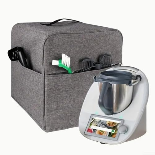 BlesConi Copertura per frullatore in tessuto Oxford a doppio strato con tasche portaoggetti per Bimby TM5 e TM6